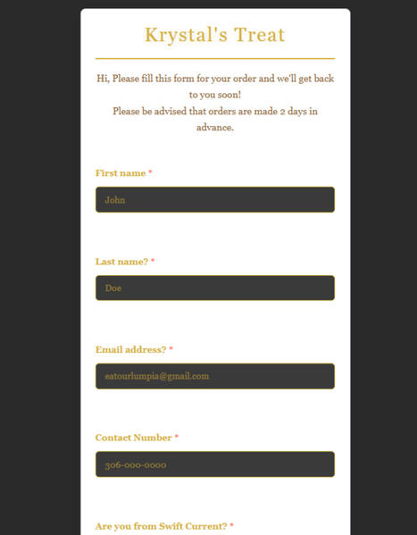 Integrated order form sends out emails after ordering